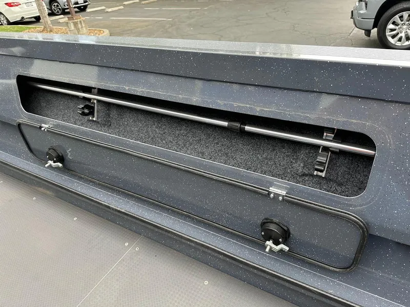 Slide: The Image of 2025 Duckworth 20 Advantage Access boat storage compartment, open and empty. - 22