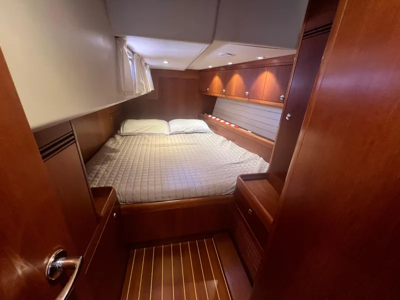 Slide: The Image of Luxurious cabin interior of 2013 Nautor Swan 53 yacht with wooden finishes. - 20
