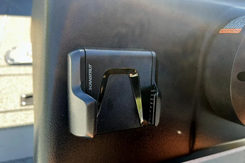 Slide: The Image of Scanstrut mount on 2025 Lund 1600 Fury SS dashboard. - 19