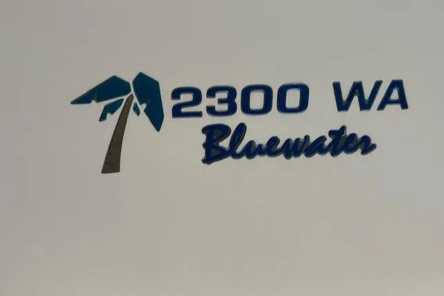 Slide: The Image of Key West 2300 WA Bluewater logo, 2004 model boat branding. - 7
