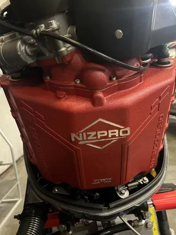 Slide: The Image of Red Nizpro engine on 2023 Skeeter FXR21 with Yamaha 250 SHO. - 19
