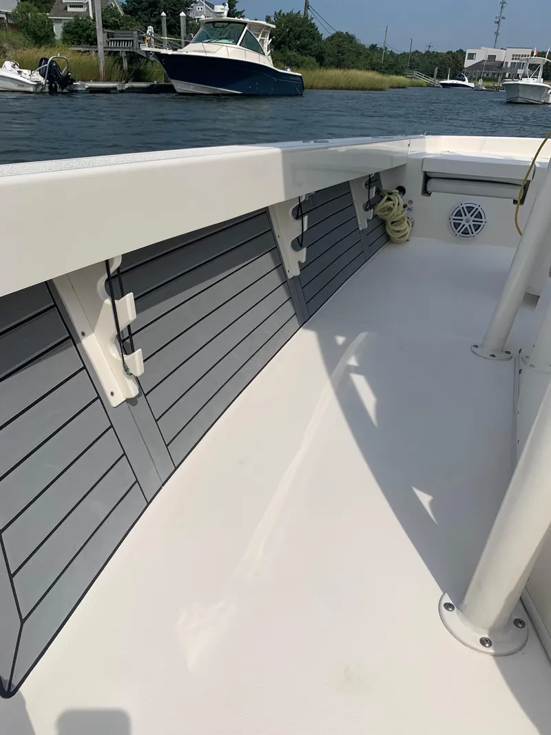 Slide: The Image of 2021 Pathfinder 2600 TRS boat interior with sleek design and modern features. - 24