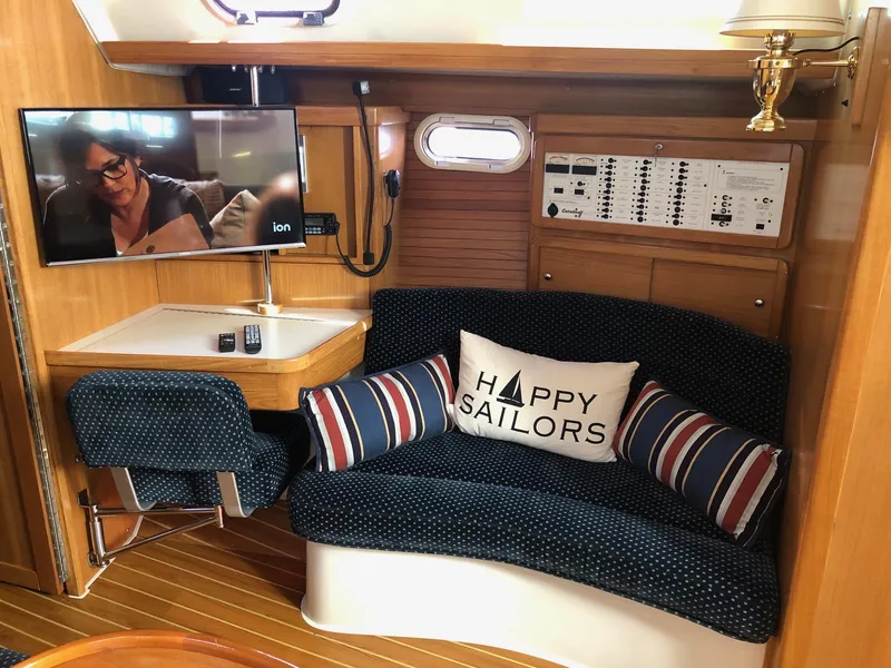 Slide: The Image of Starboard settee / Nav Station - 2