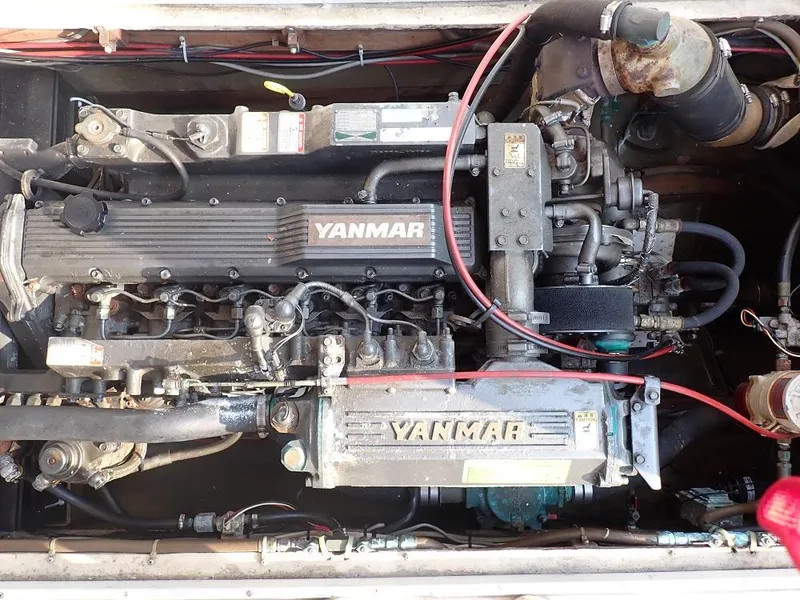 Slide: The Image of Yanmar engine in a 1983 Dyer 29 Downeast Express boat. - 22