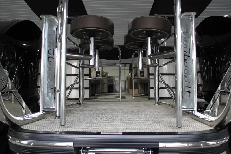 Slide: The Image of 2022 Vanderbilt 700SC interior with sleek chrome and modern seating design. - 3