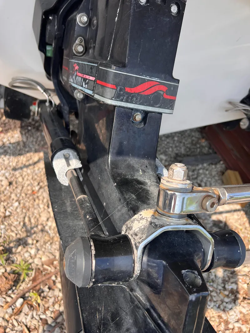 Slide: The Image of Close-up of 1995 Powerquest 290 Enticer FX boat engine components. - 25