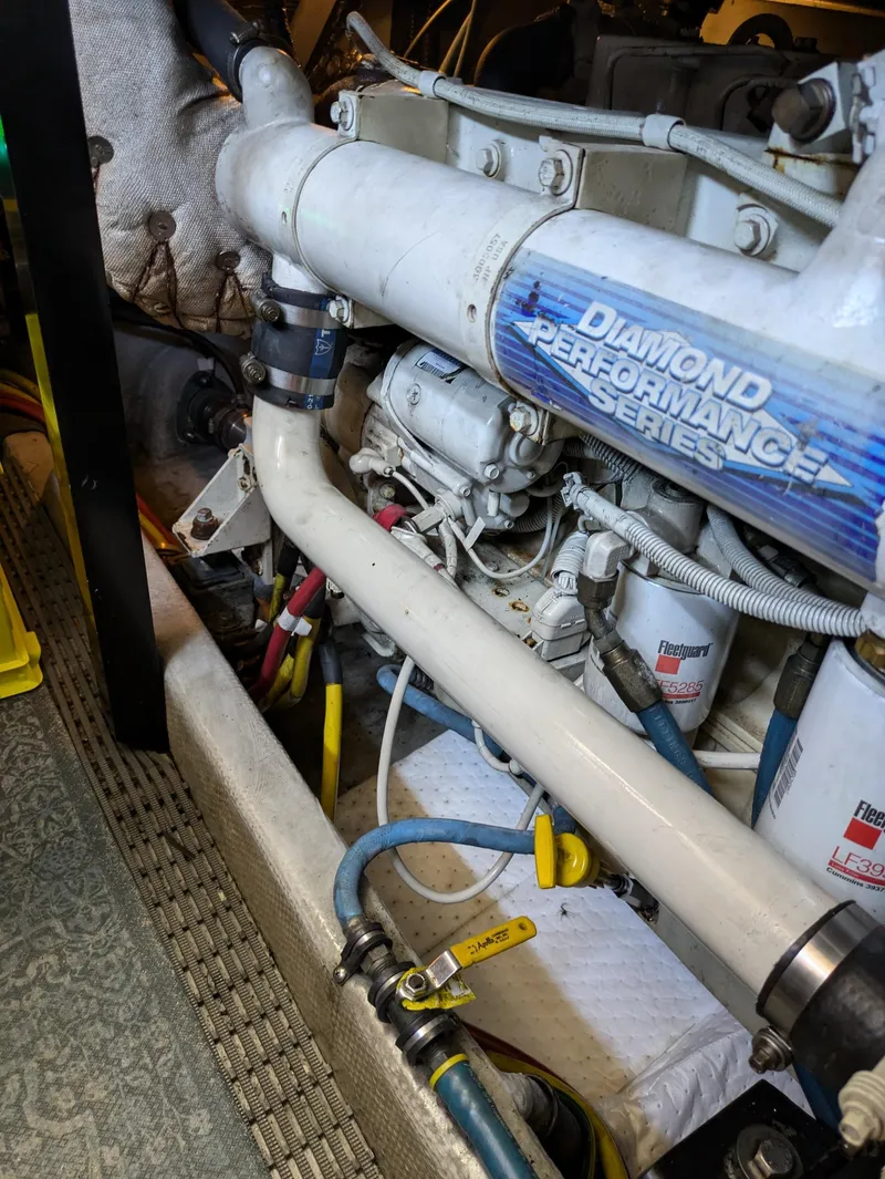 Slide: The Image of Engine room of 2005 Meridian 459 Motoryacht with Diamond Performance Series components. - 24