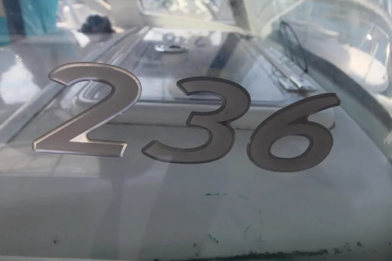 Slide: The Image of Close-up of Sailfish 236 CC boat model number, 2017. - 26
