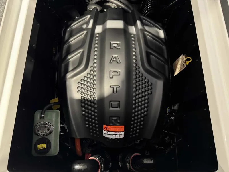 Slide: The Image of 2025 Moomba Max engine featuring a Raptor cover, showcasing powerful performance. - 2