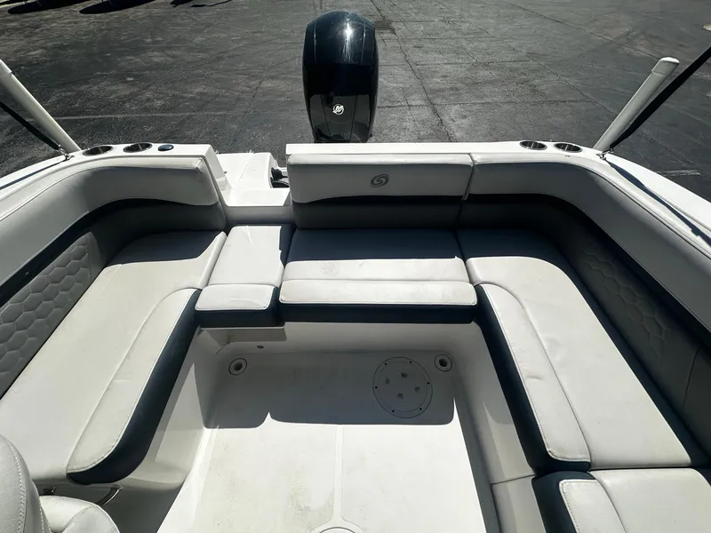 Slide: The Image of 2022 Hurricane SS 192RL boat interior with spacious seating and modern design. - 5
