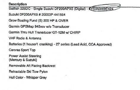 Slide: The Image of 2024 Sailfish 226 DC boat features Suzuki engine, Garmin GPS, VHF radio, and Whisper Grey hull. - 34