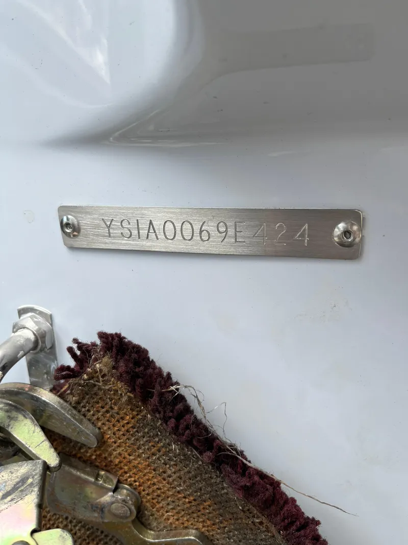 Slide: The Image of 2024 Sailfish 226 DC boat identification plate with serial number. - 35