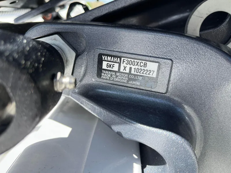 Slide: The Image of Yamaha F300XCB engine detail on 2025 Sea Fox 248 Commander boat. - 22