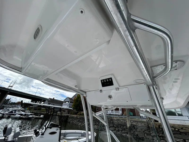 Slide: The Image of 2025 Sea Fox 248 Commander boat interior, featuring sleek design and sturdy metal framework. - 24