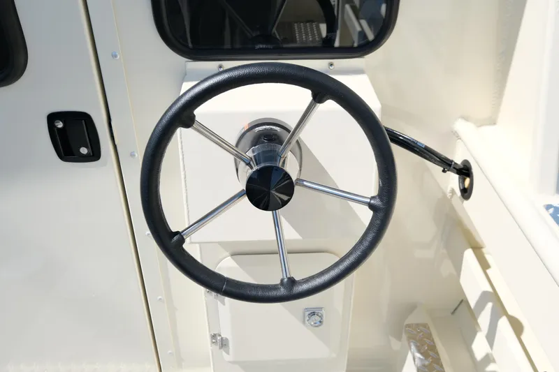 Slide: The Image of Steering wheel of 2025 Hewescraft 220 Ocean Pro ET HT boat. - 7