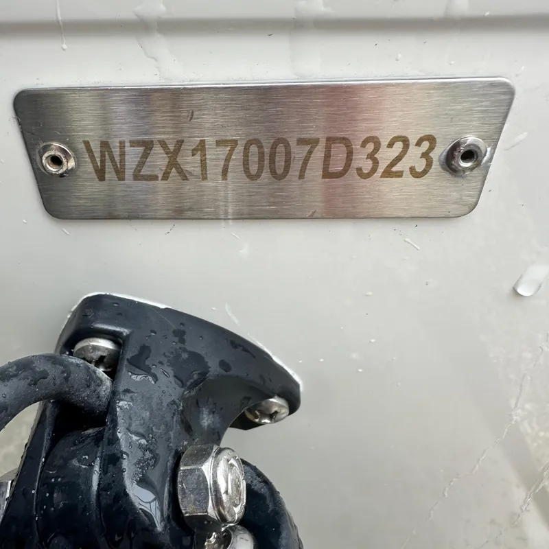 Slide: The Image of 2024 Rigid Boats 17' Sport hull identification number plate. - 19