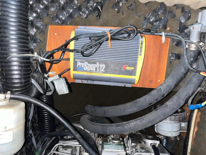 Slide: The Image of ProSport12 battery charger in 2005 Beneteau Oceanis Clipper 373 engine compartment. - 18