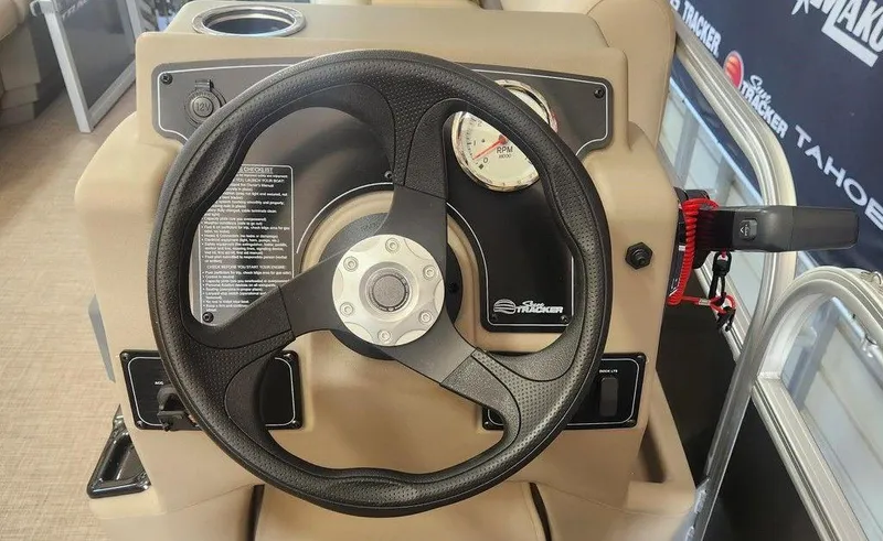Slide: The Image of Steering wheel of 2025 Sun Tracker PARTY BARGE® 16 DLX pontoon boat. - 4