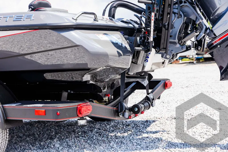Slide: The Image of Skeeter ZXR 21 boat rear view, showcasing trailer and motor, 2025 model. - 17