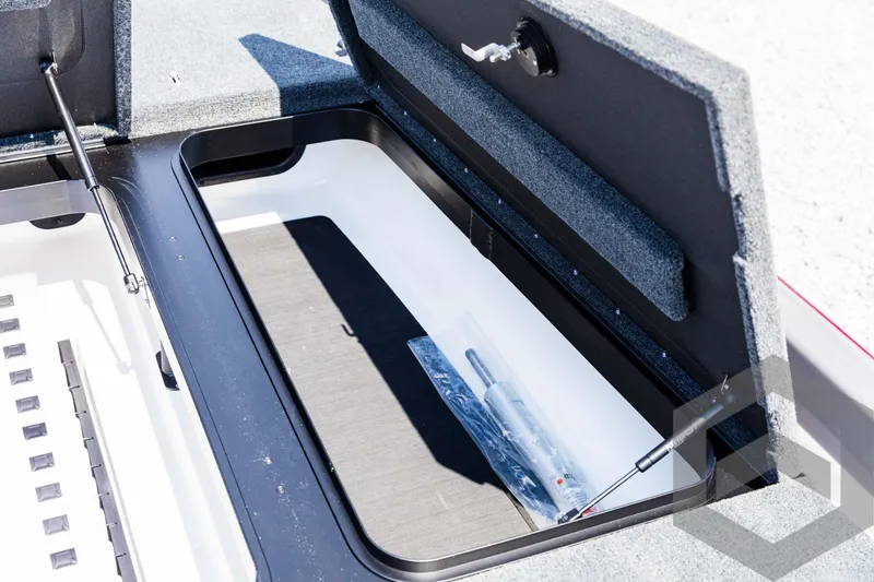 Slide: The Image of Open storage compartment in 2025 Skeeter ZXR 21 boat. - 31