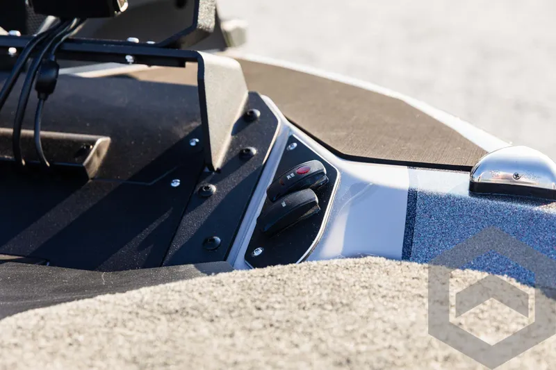 Slide: The Image of Close-up of 2025 Skeeter ZXR 20 boat dashboard with control panel. - 37