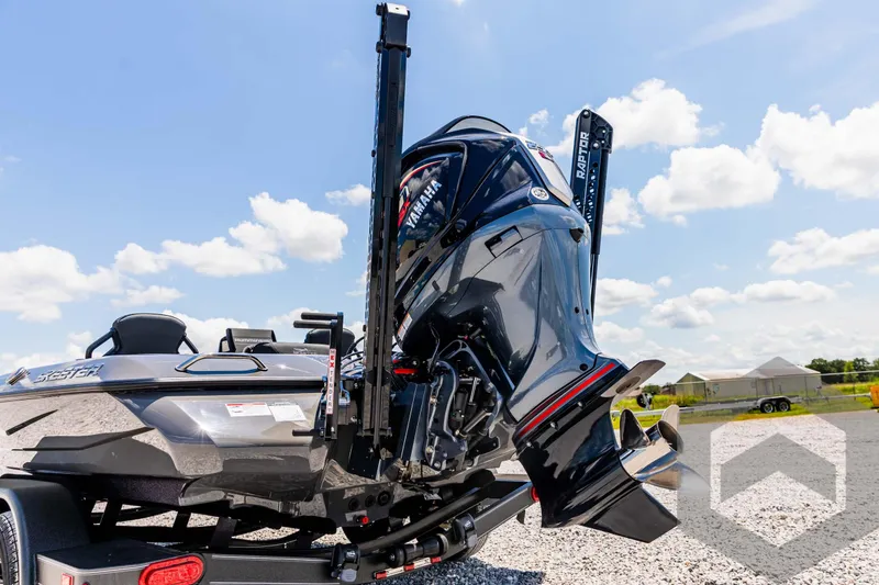 Slide: The Image of 2025 Skeeter ZXR 20 boat with powerful outboard motor on a trailer. - 18