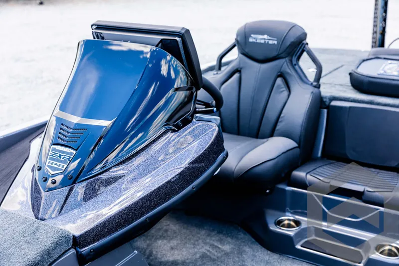 Slide: The Image of 2025 Skeeter ZXR 20 boat interior with sleek design and advanced controls. - 40
