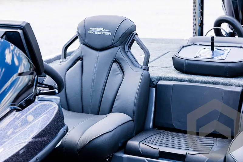 Slide: The Image of Skeeter ZXR 20 boat interior, 2025 model, featuring sleek seating and modern design. - 43