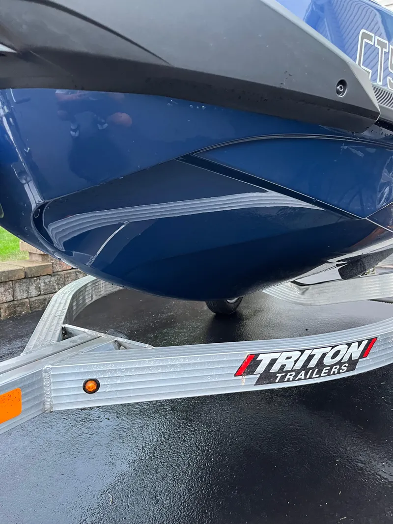 Slide: The Image of 2023 Sea-Doo GTX 300 Limited on Triton trailer, close-up view. - 14
