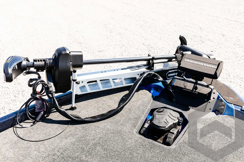 Slide: The Image of Skeeter ZXR 21 boat deck with advanced fishing equipment, 2025 model. - 33