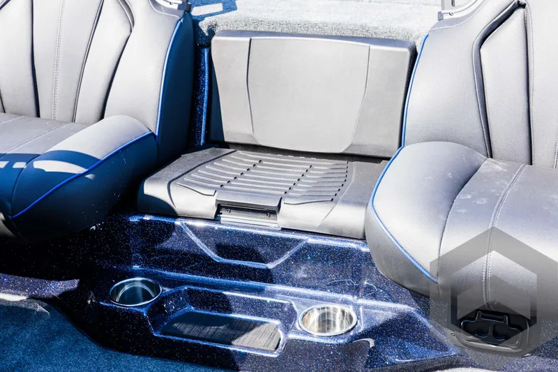 Slide: The Image of 2025 Skeeter ZXR 21 boat interior with sleek seating and cup holders. - 42