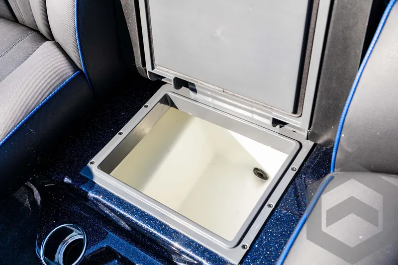 Slide: The Image of Open storage compartment in 2025 Skeeter ZXR 21 boat interior. - 43