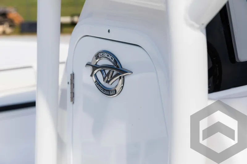 Slide: The Image of 2025 Tidewater 2300 Carolina Bay boat emblem detail. - 29