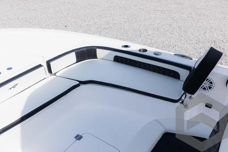 Slide: The Image of 2025 Tidewater 2300 Carolina Bay boat interior with sleek seating and modern design. - 32