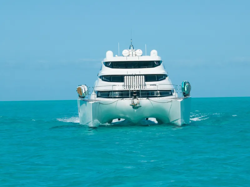 Slide: The Image of Luxury Sunreef 70 yacht cruising on turquoise waters, 2016 model. - 47