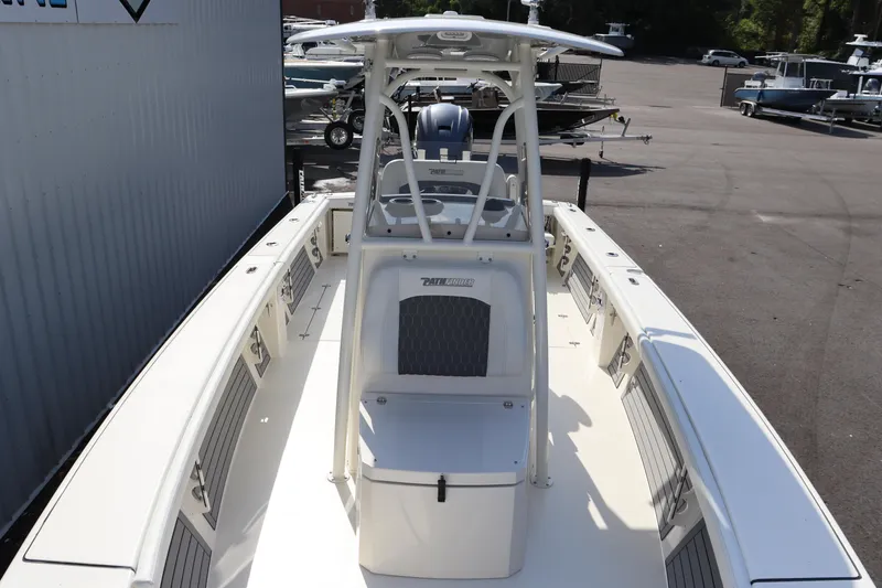 Slide: The Image of 2025 Pathfinder 2700 Open boat, center console, parked outdoors. - 9