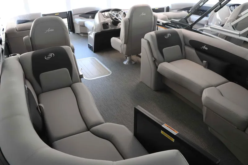 Slide: The Image of 2025 Barletta ARIA 22QC interior with luxurious seating and modern design. - 3