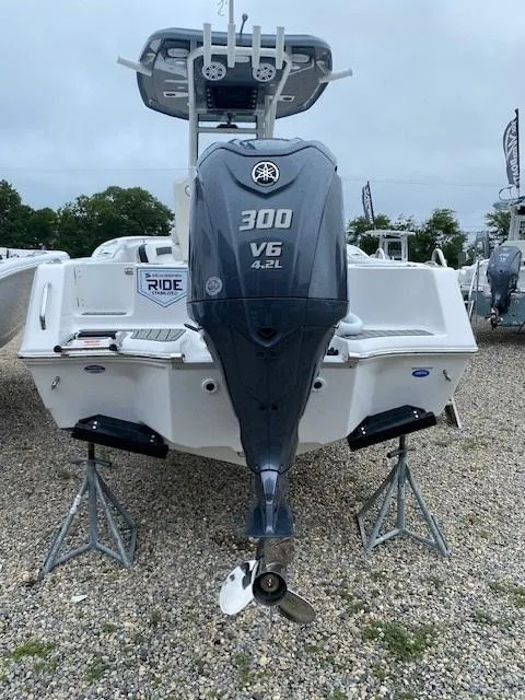 Slide: The Image of 2026 Tidewater 232cc/LXF boat with Yamaha 300 V6 engine on display. - 3