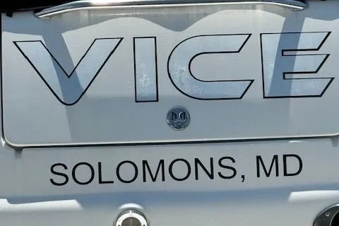 Slide: The Image of Sea Ray 410 Sundancer 2002 boat named "VICE" in Solomons, MD. - 5