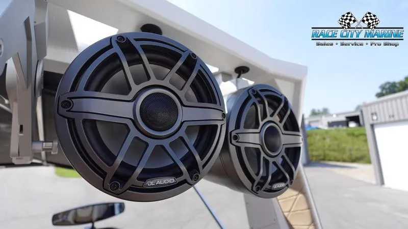 Slide: The Image of Speakers on a 2022 Nautique Super Air Nautique G23 boat. - 29
