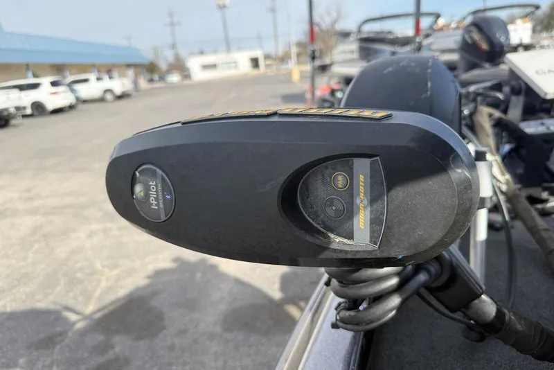 Slide: The Image of Close-up of a 2018 Skeeter FX20 Limited Edition boat's trolling motor with i-Pilot feature. - 8