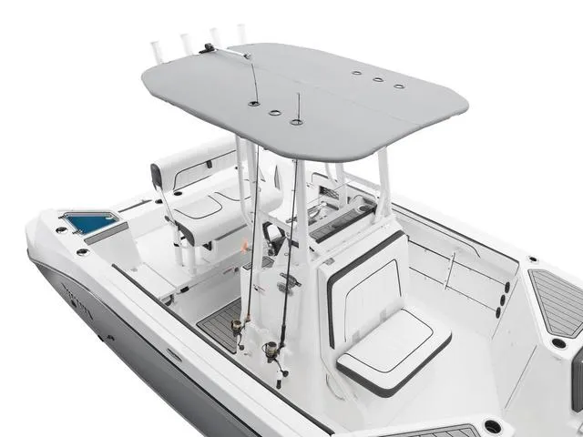 Slide: The Image of 2025 Yamaha Boats 222 FSH Sport, sleek design, spacious seating, modern features. - 15