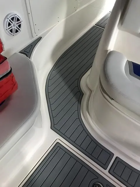 Slide: The Image of Interior of 2015 Wellcraft 35 Scarab boat with sleek seating and flooring design. - 48