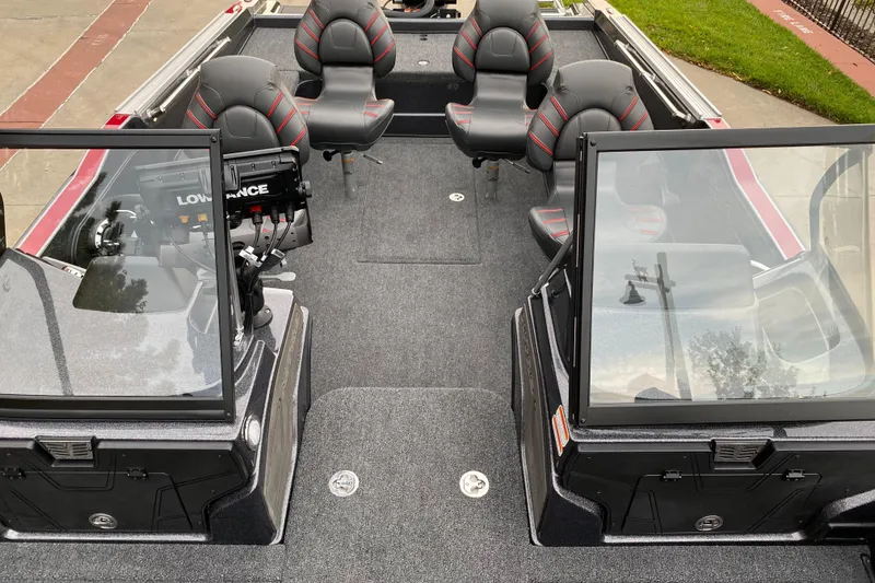 Slide: The Image of 2024 Nitro ZV20 Pro boat interior with seating and windshield. - 4