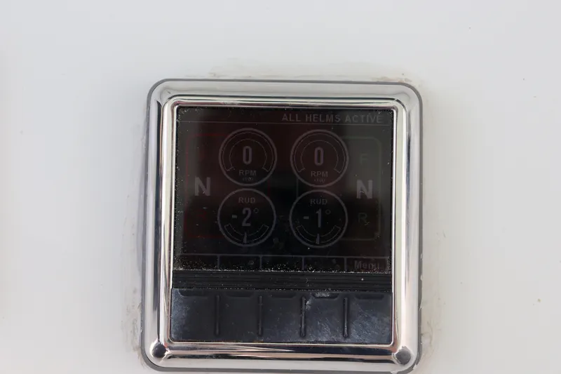 Slide: The Image of Control panel on 2018 Yellowfin 36 Offshore boat dashboard. - 28