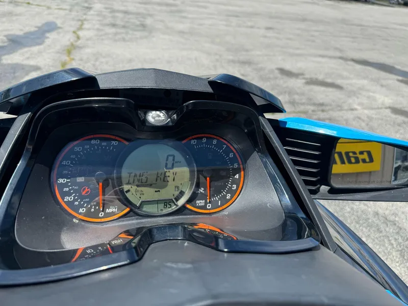 Slide: The Image of 2017 Sea-Doo RXT 260 dashboard with speedometer and digital display. - 5