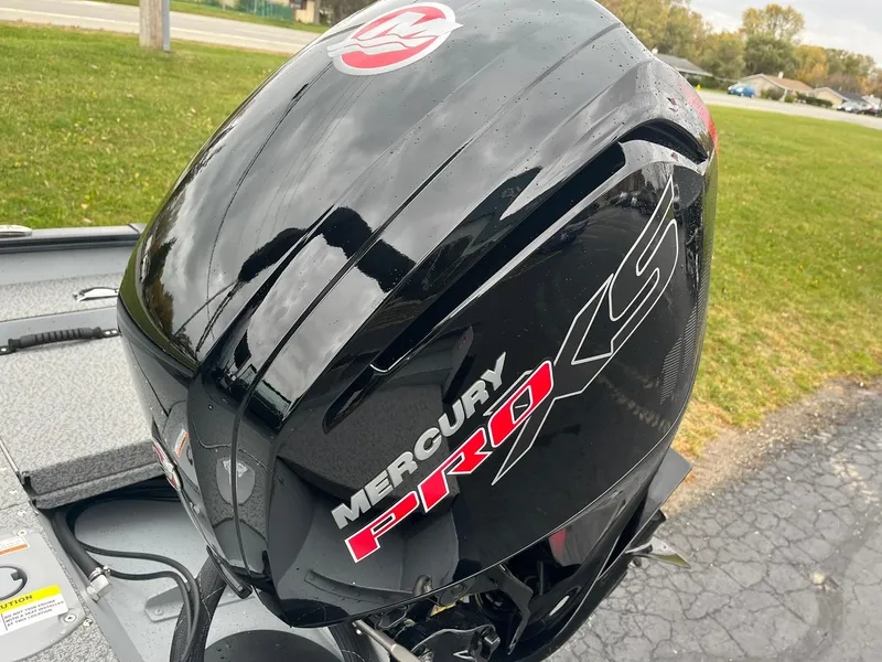 Slide: The Image of Mercury Pro XS outboard motor on 2025 Lund 1775 Adventure Sport boat. - 21