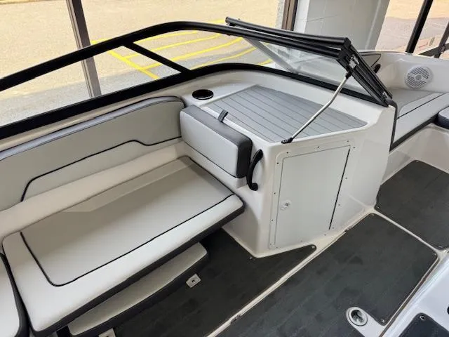 Slide: The Image of 2025 Yamaha Boats AR190 interior with sleek seating and modern design. - 7