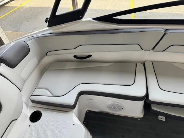 Slide: The Image of 2025 Yamaha AR190 boat interior with sleek seating and modern design. - 9