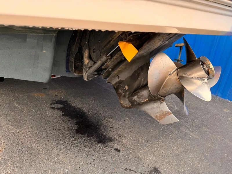 Slide: The Image of Close-up of 2012 Chaparral 244 Sunesta boat propeller on pavement. - 18